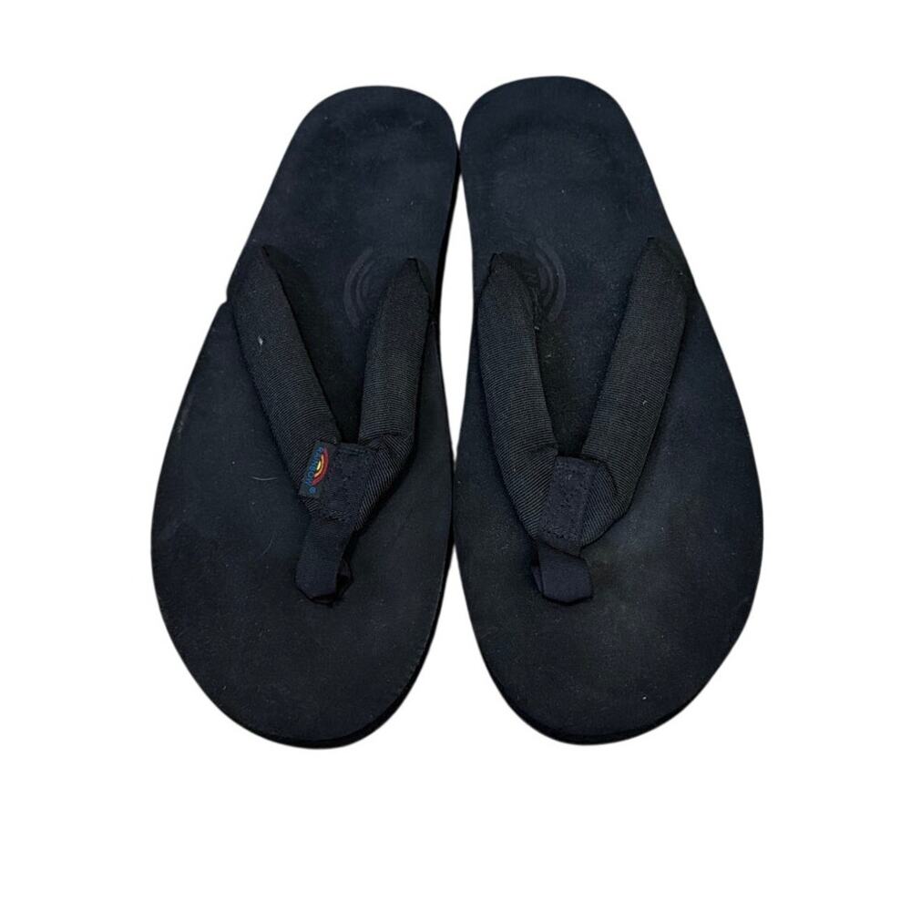 Rainbow Sandals The Cloud Flip Flops Black Mens Cushioned Comfort Thong XXXL
